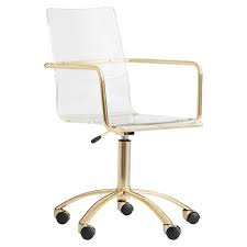 Gold Paige Acrylic Swivel Chair