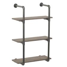Pin by chelse pipkin on for the home. Dakota Industrial Frame 3 Shelf Pipe Wall Shelf At Menards