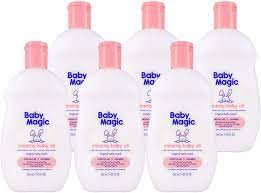 Amazon Com Baby Magic Creamy Baby Oil 9oz Pack Of 6 Coconut Oil Camelia Oil Free Of Parabens Phthalates Sulfates And Dyes Baby