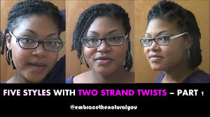 A new updo style combining flat two strand twists and single two strand twists. Five Easy Natural Hair Styles With Two Strand Twists Part 1 Youtube