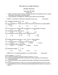 Teste Initiale Clasa 6 Romana