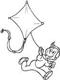 Draw a line from dot number 1 to dot number 2, then from dot number 2 to dot number 3, 3 to 4, and so on. Kite Coloring Pages