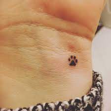 Tiny Paw Tattoo Designs Wrist Small Dog Tattoos Cat Paw Print Tattoo