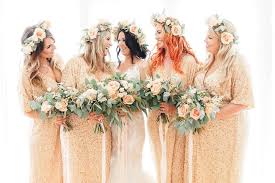 Elegant Rose Gold Copper Peach At Home Marquee Fine Art Wedding Asos Bridesmaid Dress Copper Bridesmaid Dresses Sparkly Bridesmaid Dress