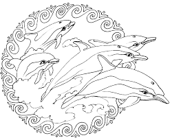 Dolphin Animal Mandala Coloring Pages Animal Coloring Pages Mandala Coloring Pages Mandala Coloring