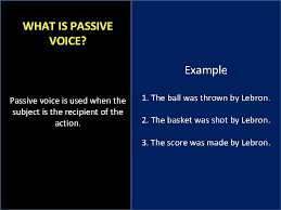Examples of active versus passive voice: Grammar Active And Passive Voice Subject Verb Agreement