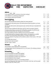 An external safety professional or an organization's own safety officer conducts a monthly fire extinguisher inspection as part of the. Home Fire Inspection Checklist Printable Pdf Download