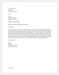 Maybe you would like to learn more about one of these? Letter Of Permission To Be Absent From School As Student Document Hub