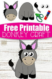 Keep the main donkey face on the a4 sheet of paper. Cut And Paste Donkey Craft With Free Donkey Template