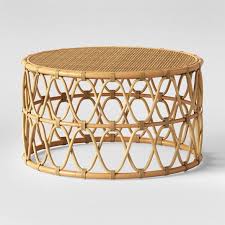 Jewel Round Coffee And Side Table Set Natural Opalhouse In 2020 Wicker Coffee Table Rattan Coffee Table Circle Coffee Tables