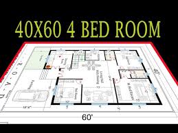Maybe you would like to learn more about one of these? 40x60 House Plan 4 Bed Room House Plan 4 Bedroom House Design 2400 Sq Ft House Plan Youtube