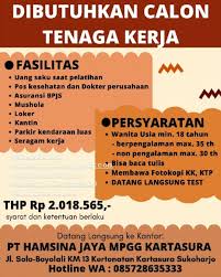 Kecamatan ini merupakan salah satu sentra industri rotan terbesar di indonesia, dan menyerap ribuan tenaga kerja di hampir seluruh desa yang ada di kecamatan plumbon. Lowongan Kerja Pt Hamsina Jaya Di Solo Info Loker Solo