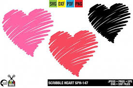 Scribble Heart Svg Sph 147 303401 Illustrations Design Bundles Clip Art Valentines Svg Scribble