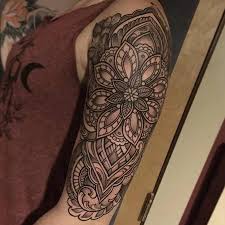 Black And Grey Flower Half Sleeve Tattoos Black And Grey Mandala Half Sleeve By Laura Jade Tattoos Sleeve Tattoos For Women Half Sleeve Tattoo Sleeve Tattoos