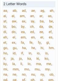 Pebbles present a video on learning 2 letter words. Scrabble Words Two Letters Excellent English Academy Facebook