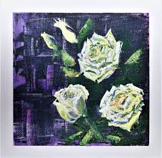 30 minute beautiful watercolor flower painting tutorial a piece of rainbow. Acrylic Painting Beautiful And Simple Flowers Painting Ideas 97 Painting By Juliya Dragan Saatchi Art