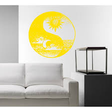 **please measure the area you wish to place the decal to best choose from the list! The Sun Moon Sky Wave Wall Art Sticker Decal Yellow