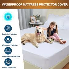 Shop for king size waterproof mattress pad at bed bath & beyond. Waterproof Mattress Protector Polyester Bed Mattress Pad Deep Pocket Pads Bed Cover King Walmart Com Walmart Com