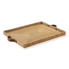 In stock on june 11, 2021. Point Reyes Seagrass And Leather Rectangle Tray In 2020 Set Decor Movie Set Decor Leather