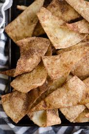 Baked Cinnamon Sugar Tortilla Chips Homemade Snack 1 (250 g) package cream cheese, softened. baked cinnamon sugar tortilla chips