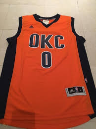 Please leave a note about size when checkout. Russell Westbrook Oklahoma City Thunder Nba Sunset Orange Swingman Jersey 1855860180