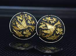Vintage Spanish Damascene Bird Of Paradise And Flower Stud Earrings Rs172 Ebay Flower Earrings Studs Flower Studs Silver Bridal Earrings