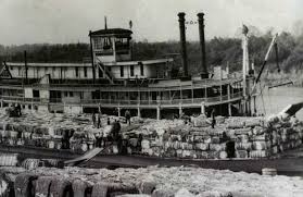 a steamboat being loaded down with cotton on the mississippi river steam boats steamboats river boat pinterest