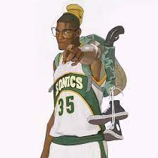 Kevin Durant Supersonic Sniper Illustration Nba Basketball Art Jordan Logo Wallpaper Nba Art