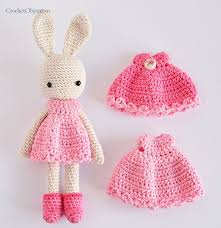 Pretty In Pink Bunny Dress Pattern Diy Tutorial Crochet Bunny Pattern Crochet Rabbit Crochet Bunny