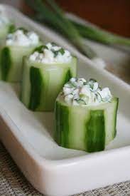 Cucumber Cups With Cottage Cheese Recipe Snacks Under 100 Calories Cottage Cheese Recipes Healthy Snacks Recipes