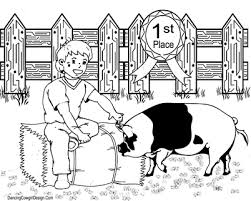 Color the dogface butterfly yellow with black wings and black spots Boy With Show Pig County Fair Ffa 4 H Coloring Page Free Printabel Animal Coloring Pages Coloring Pages Showing Livestock