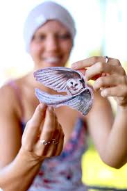 Owl Sticker Painted in Hawaii by Danielle Burnside Art