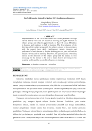 Pdf Profesi Konselor Dalam Kurikulum 2013 Dan Permasalahannya