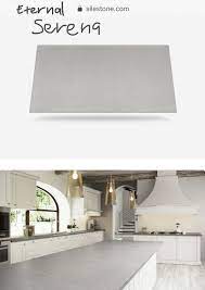 A finish of grey stone with fine, gentle, white lines drawn through to its. Silestone Eternal Serena Silestone Kitchen Silestone Home