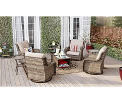 Wilson Fisher Oakmont Medium Space Gliders Coffee Table Set Big Lots Patio Furniture Collection Coffee Table Setting Patio Seating Sets