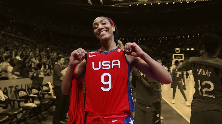 A'ja Wilson displaying dominance on the court, do AI tạo