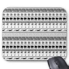 Black And White Mouse Pad Geometric African Pattern Black And White Mouse Pad 11 60 By Magverkhovets Custom Gift Idea African Pattern Black White Fashion Pattern