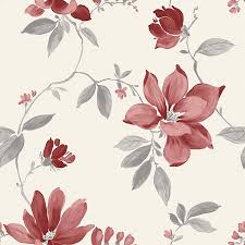 No one ever said that armchairs had to be drab and a single color. Ideco Home Magnolia Cream Red Floral Smooth Wallpaper Diy At B Q