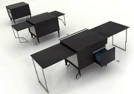 Schreibtisch Burotisch Schwarz Rollen Beweglich Schreibtisch Mobiler Schreibtisch Burotisch