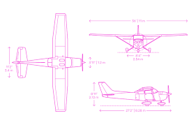 Cessna 172 Skyhawk Aircraft Dimensions Drawings