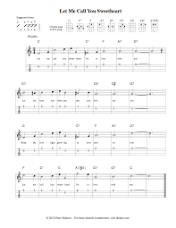Let me call you sweetheart is a popular song, with music by leo friedman and lyrics by beth slater whitson. Let Me Call You Sweetheart Ukulele Sheet Music