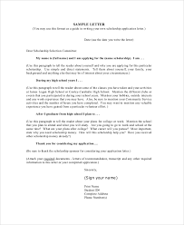 Free 10 Sample Scholarship Application Letter Templates In Pdf Ms Word Google Docs Pages