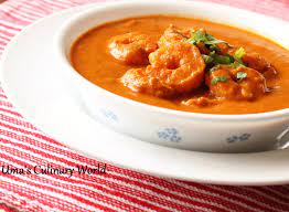 Large shrimp cooked in a light. Indian Shrimp Prawn Tikka Masala