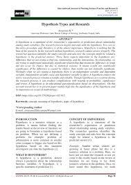 8.5 testing a research hypothesis: Pdf Hypothesis Types And Research