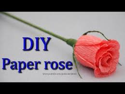 как сделать бутон розы из гофрированной бумаги без конфет D I Y How To Make Real Paper Flower Roses Lam Hoa Hồng Bằng Giấy Nhun Youtube Bumazhnye Rozy Podelki Iz Krep Bumagi
