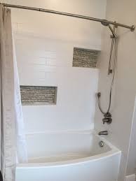 One style of water pipe has a threaded end that the kohler tub. Shower With White Tile And Kohler Expanse Tub Love It Guest Bathroom Remodel Budget Bathroom Remodel Fun Bathroom Decor