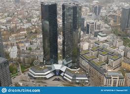 Deutsche Bank Headquarters Arial View In Frankfurt Editorial Photo Image Of Business City 147643746