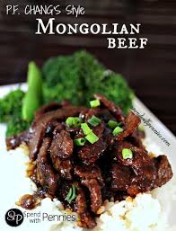 I diced the beef into 1/2 inch pieces and added frozen broccoli, then simmerred it for about 10 minutes at the end. Easy Mongolian Beef Pf Chang Style