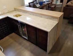 taj mahal quartzite wet bar kitchenette