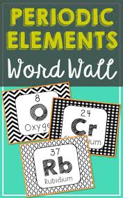 Periodic Table Of Elements Word Wall Modern Design And Easy To See From A Distance Each Of The 118 El History Classroom Science Words Middle School Classroom